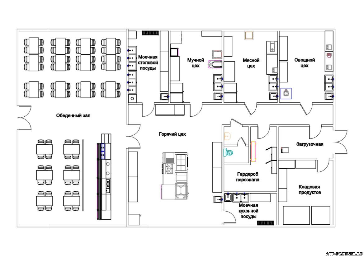 Типовой проект столовая на 100 мест
